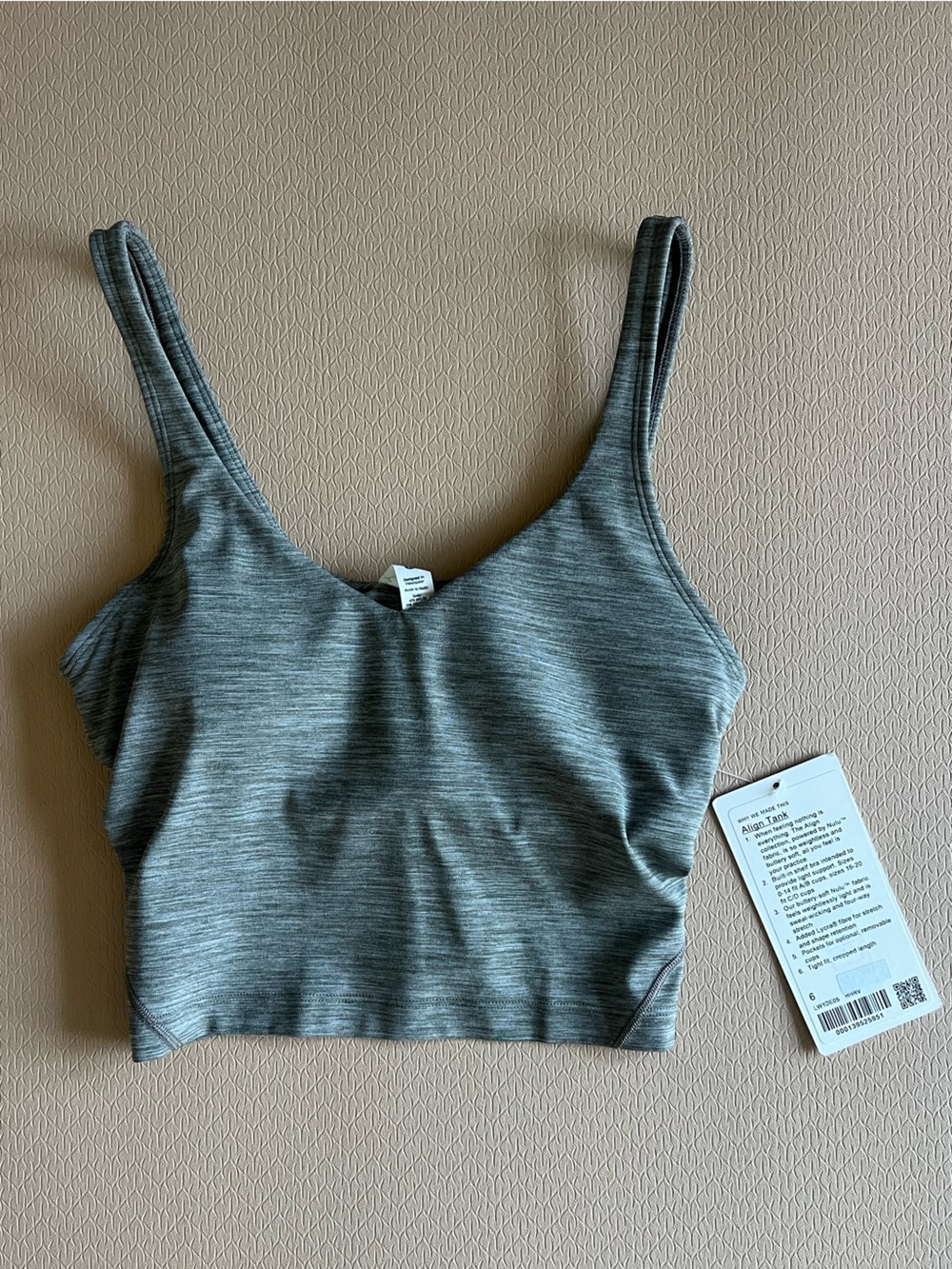 Lululemon Align Tank Top Heathered Rover Sage Grey color NEW WITH TAGS size 6